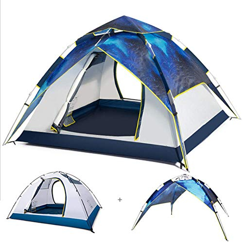 Automatisches 3-in-1-Familien-Pop-Up-Zelt für 4–6 Personen, Festival-Pop-Up-Zelt, Strandmuschel, tragbare Zelte, wasserdicht, UV-beständig, für Reisen, Strand, Grillen, Park, Angeln, sofortiger
