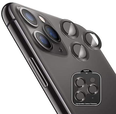 Tzstz【2 Stück – Schwarz】für iPhone 11 Pro/11 Pro Max Kamera-Schutz, kratzfest, 9H Härte, für iPhone 11 Pro/11 Pro Max Kamera – Schwarz