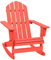 puraday Adirondack-Schaukelstuhl Massivholz Tanne Rot 70x91,5x92 cm Balkon Sessel Gartenstühle Hochlehner Sonnenstuhl Holzstuhl Terrassenstühle für Hof Terrasse Garten Elegantes Design
