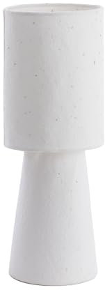 Light & Living Tischlampe Raeni - Weiß - Ø16cm - Rund - Textilien - Tischleuchte Wohnzimmer & Schlafzimmer - Tischlampen modern - Weihnachtsdekoration - Geschenk für sie