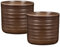 Scheurich Cottage, Blumentopf 2er Set aus Keramik, Farbe: Dark Oak, 16,6 cm Durchmesser, 15,3 cm hoch, 2,6 l Vol.