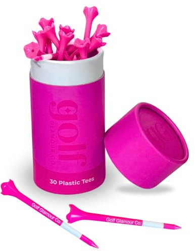 Hot Neon Pink Golf Tees 83 mm – Langlebiges, gut sichtbares Golf-Teeset (30 Stück) für maximale Leistung der Frau – ideal zum Fahren von Frauen und für lange Schläge