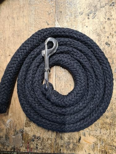 Jumbo Führstrick mit Karabiner Silber, schwarz, 3m