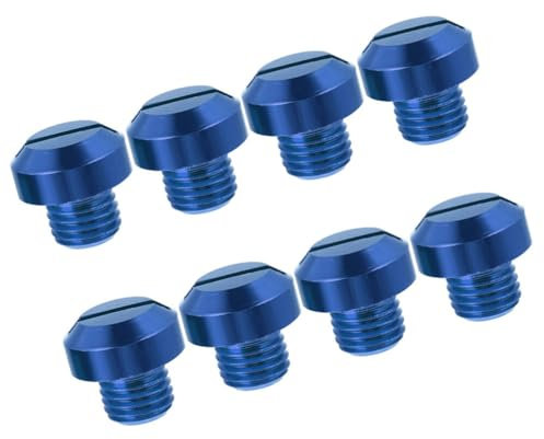 JECOMPRIS 8stücke Teiliges Spiegel Schrauben Hochwertige Rückspiegel Lochstopfen Für Motorräder Einfache Installation Stilvolle Blaue Einsetzbar