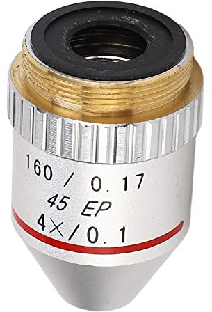 Objective Lens 4X Objective Lens 195EP Achromatic Objective Lens Replacement for Biological Microscope Telescope