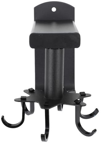 HEEPDD Küchen-Utility-Haken, Drehbare Hakenleiste, 6 Haken, um 360 Grad Drehbar, Platzsparend, Mehrzweck-Utensilien-Organizer für Küche, Badezimmer, Schrank (BLACK)