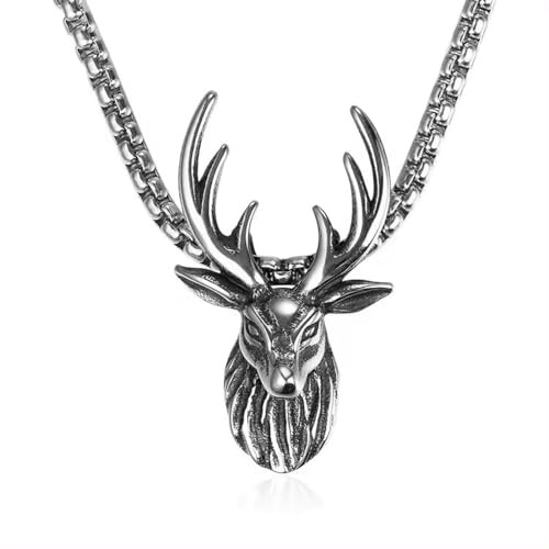 SiVaji Necklace Halskette Ketten Schmuck Herren Frauen Anhänger Necklacevintage Anhänger Halskette Hirschgeweih Retro Hochzeitsfeier