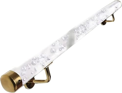 Handlauf Handrail Balustrade Treppengeländer Länge 30–300cm Transparenter Acryl-Handlauf Aufgangsgeländer Innen Und Außen Modern Balkon Geländer Wandhandlauf Guardrail Easy Installation(130cm)