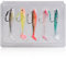 Lixada 5pcs Single Hook T-Tail Fishing Lure Lead Jig Head Bionic Fishing Bait Plastic Soft Bait