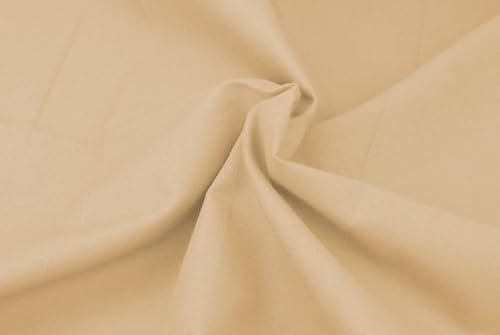 Meterware: 1 m Stoff (Baumwollstoff), 155 cm breit, 100% Baumwolle, OEKO-TEX 100, beige/sandfarben
