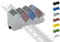 Hutschienenhalter/Adapter Quadro für Shelly-MINI DIN Rail bracket (35mm) (Grau (Prime))