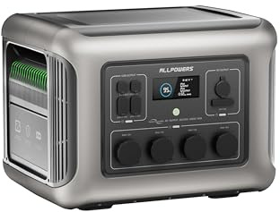 ALLPOWERS R2500 2016Wh Centrale Elettrica Portatile,Backup LiFePO4 Batteria | 4x 2500W (4000W Picco) AC Stazione di Energia Portatile, ricarica in 1 ora,Generatore Solare per Camper Campeggio Emergenze