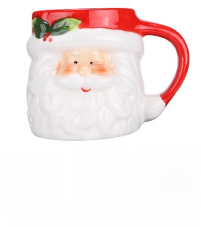 Tazza da caffè, 1 pezzo di tazza di Natale in ceramica creativa di Babbo Natale for colori assortiti Tazza di Natale con simpatico design di Babbo Natale for celebrazioni natalizie e bevande festive