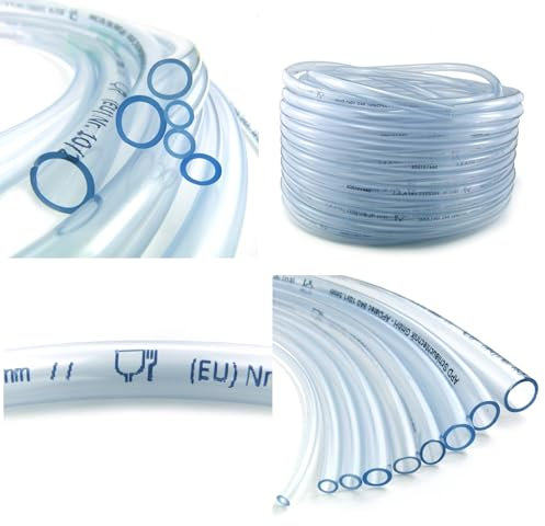 PVC Schlauch Aquariumschlauch Wasserschlauch Luftschlauch Lebensmittel konform Innen-Ø 9 mm, Außen-Ø 12 mm, Länge 2 m