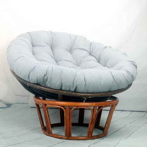 YHXAIQ Verdickte Runde Sitzkissen für Hängesessel/Gartenstuhl & Boden - Polyester+Baumwolle Outdoor, Outdoor Kissen Rund, Runde Sitzkissen(Light Gray,80 x 80 cm)