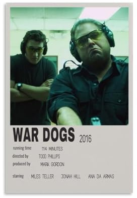 Filmposter War Film Dogs Black Comedy Crime, Retro-Filmposter, Wandkunst, Leinwand, ästhetisches Cover, Poster, Vintage-Musik und Filme, dekoratives Gemälde für Wohnzimmer, Schlafzimmer, 30 x 45 cm