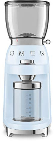 Smeg CGF11PBUK Coffee Grinder, Stainless Steel, 150 W, Pastel Blue