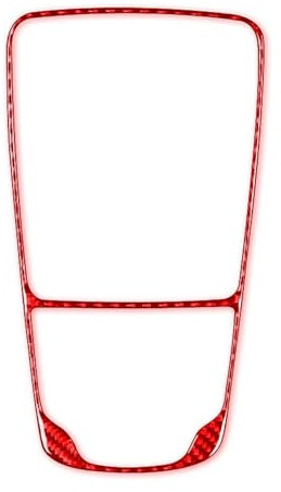 TROGPYXG Compatibile con Audi A3 S3 RS3 8V 2013-2019 in Fibra di Carbonio Centrale Pannello Cambio Bordo Striscia di rifinitura Accessori Interni Auto Adesivo Decorativo(Red)
