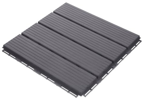 LALAFINA Plastik Terrassendeckfliesen Wasserdichte Outdoor Bodenbeläge für Balkon und Garten Robust und Installieren Langlebig und Rutschfest