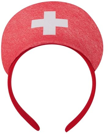 YIGZYCN Krankenschwester-Hut, Cosplay-Stirnbänder, Krankenhaus-Kostüm, Arzt-Make-up-Kopfbedeckung für Kostümpartys und