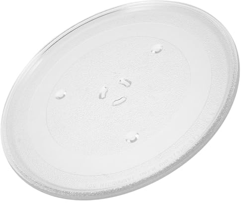 ARTIBETTER Heat-Resistant Glass Tray for Microwave Oven Turntable Rotating Serving Platter Replacement Compatible with Samsung Easy-Clean Microwave Glass Plate