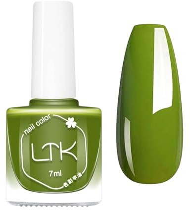 Green Nail Polish - Nail Varnish Quick Dry - Neutral Color Nail Varnish for Olive & Matcha Green Shades - High Glossy No UV Light Required Long Lasting Nail Polish for Women and Girls