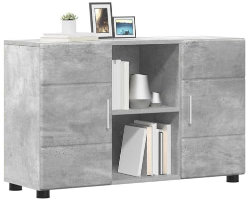 vidaXL Sideboard Florin 88,5 x 30,5 x 55,5 cm Beton Grau Holzwerkstoff