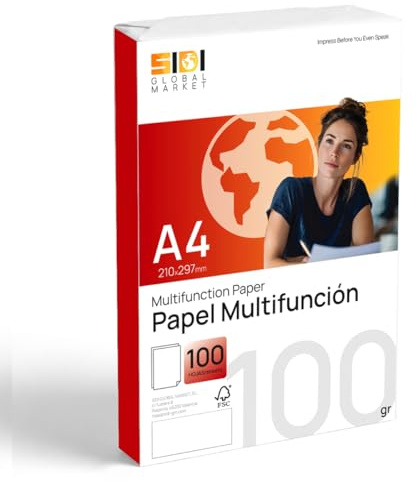 A4 Papier 100g, Druckerpapier für Laser- und Tintenstrahldrucker, Weißes Papier zum Drucken, Schreiben oder Zeichnen, DIN A4 210x297 mm, Papierpaket für Büro und Zuhause - SIDI (100g, 100 Blatt)