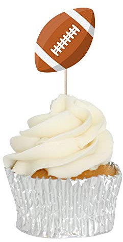 American Football Cupcake Toppers - 12pk - Decoration Picks
