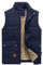 KEFITEVD Weste Herren Gefüttert Thermo Winterjacke Übergangsjacke Warme Outdoor Weste Beheitze Weste Herbst Männer Dunkelblau S