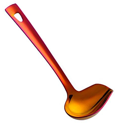 Cabilock Capacity Serving Spoons Stainless Steel Hot Pot Spoon Long Handle Soup Ladle Spout for Family