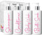 Print Maniacs Mrs Hinch Inspired White Personalised Pump Bottles Bathroom Kitchen Set Shampoo Conditioner Body Wash Bath Soak (F2) (Baby Pink)
