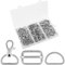 Nuts OT nuts Moschettoni per Borse 70pcs Fibbia per Borse Fibbie Metallo 25mm Moschettone Borsa Ganci per Borse fai da te Fibbie per Cintura, per DIY Craft,Tracolla, Riparazione Zaino Argento