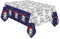 Amscan 9909914 - Papier-Tischdecke Pirat, Größe 120 x 180 cm, Schatzkarte zum Ausmalen, Tisch-Dekoration, Kinder-Geburtstag, Motto-Party