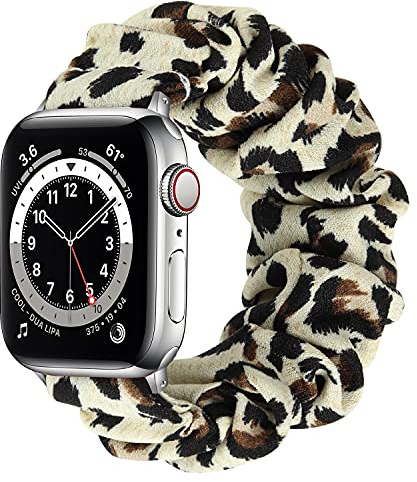 Tasikar Scrunchies Kompatibel mit Apple Watch Armband 41mm 40mm 38mm 45mm 44mm 42mm, Elastisches Musterdruckband Kompatibel mit Apple Watch Series 7 6 5 4 3 2 1 SE