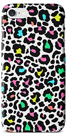 iCaseDesigner Animal Print Phone Case Compatible with iPhone SE 2020. 12. Bright Leopard Print