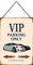 AGDeko® Blechschild 20x30cm VIP parking only Parkplatz Schild Garage Promis mit Kordel zum Aufhängen