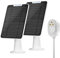 Lot de 2 chargeurs de panneau solaire 6 W compatibles avec caméra de sécurité Arlo Ultra/Ultra 2/Pro 3/Pro 4/Pro 3, panneaux solaires de charge IP65 résistant aux intempéries avec câble de charge de 3