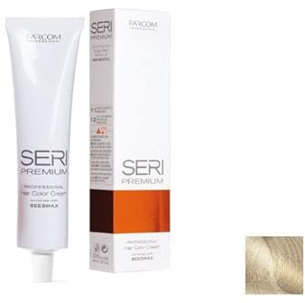 Farcom professional Seri Premium haarfärbecreme mit bienenwachs angereicherte,hair color cream (10.1 EXTRA LIGHT ASH BLONDE 100ML)