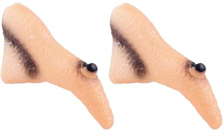 AOVNA Lot de 2 nez de sorcière pour Halloween, méchant, nez de sorcière, prothèse, horreur, pour Halloween, cosplay, fête