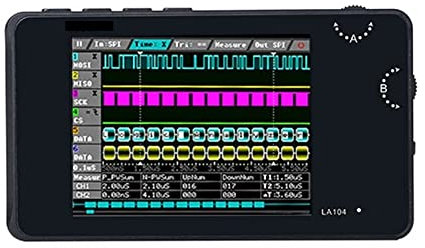 Multimetro digitale intelligente ricaricabile Analizzatore logico digitale portatile USB Mini 4 canali Frequenza di campionamento massima di 100 MHz Costruito in memoria flash da 8 MB Oscilloscopio da