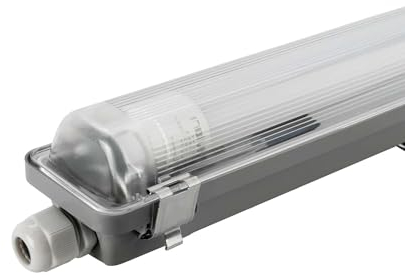 Ledvion - LED Armatur 150CM, 15 Watt, 6500K, 2400L, IP65, inkl. LED Röhre, 160L/Pw, Edelstahl, + 75.000 Stunden, staub- und explosionssicher