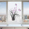 Fensterfolie Blickdicht Orchideen-Fensterfolie, Nicht klebender Glasaufkleber, Fensterdekoration, Fenstertönung for Heimdekoration Sichtschutzfolie (Size : 80x120cm)