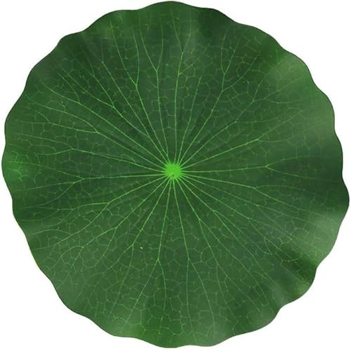Sluswallow 2Pcs 28cm Lily Pads for Ponds, Artificial Floating Lotus Leaves Fake Foliage Plant Garden Pond Pool Decor Artificial Plants and Flowers