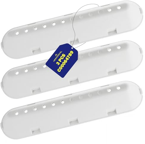 3 Piezas Aleta Tambor Lavadora 225x53x40 mm con Código Original 488000799111 488000533119 C00533119 C00268109 para Whirlpool para Indesit para Ariston - Garantía de 10 Años - MONTERAL