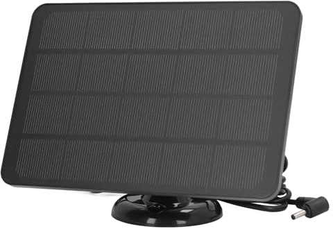 Solarpanel-Ladegerät für Ring Spotlight Cam und Ring Stick Up Cam, IP65 Wasserdichtes Solarpanel mit 5 V 10 W Aufladung, 9,8 Fuß Langes Kabel (CSP4W-DC-B)
