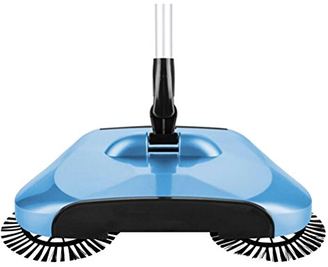 HELVES 3 in 1 Household Lazy Automatic Hand Push Sweeper Broom 360 Degree Rotating Cleaning Machine Sweeping Tool