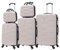 CELIMS - Set Valise 5 pièces - Valise Cabine Valise Moyenne Valise Grande avec 2X Vanity/Trousse de Toilette | Valise avec Vanity | Lot Valise | Gris