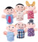 BCOATH 6st Handpuppe Plüschtier Kinderhandspielzeug Geschmeidiges Handspielzeug Fingerpuppenspielzeug Puzzle-Spielzeug Mini-Spielzeug Spielzeugpuppen Für Rollenspiele Pp Baumwolle