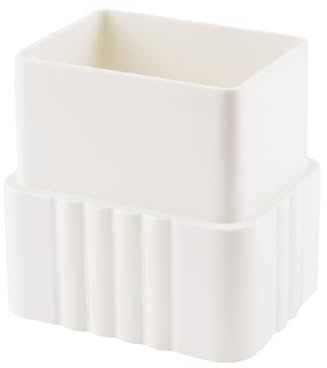 UFURMATE Adattatore per pluviale, 1 confezione da grondaia in PVC per tubo di scarico da quadrato a tubo di scarico quadrato, connettore in plastica per tubo di scarico (bianco)